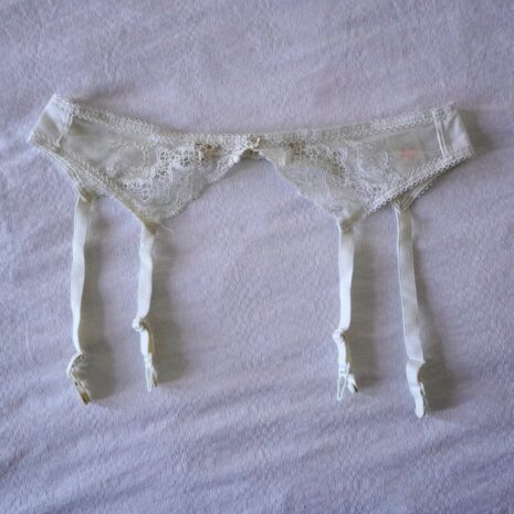 Rêvelance Vintage Lingerie White Lace Garter 00180