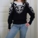 Vintage Angora Wool Jumper with Fleur de Lys Pattern M Rêvelance 2