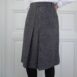 Vintage Grey Striped Wool Midi Skirt with Pleats 31“ Rêvelance 2