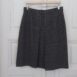 Vintage Grey Striped Wool Midi Skirt with Pleats 31“ Rêvelance front