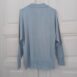 Vintage Pastel Blue Jumper with Golden Buttons OneSize back