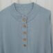 Vintage Pastel Blue Jumper with Golden Buttons OneSize detail