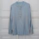 Vintage Pastel Blue Jumper with Golden Buttons OneSize front