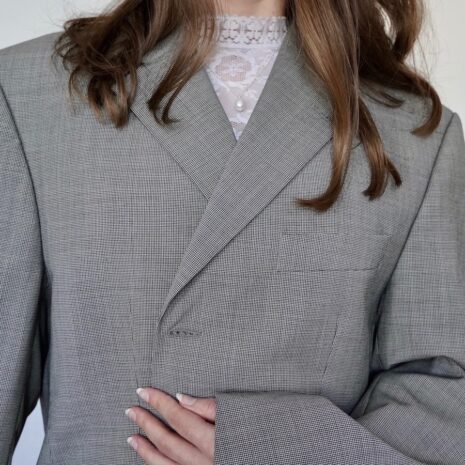 Rêvelance Carl Gross Pure Cool Wool Houndstooth Jacket detail