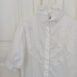 Rêvelance Vintage Floral White Lace Blouse Cottage Short Puff Sleeve 00008