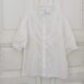 Rêvelance Vintage Floral White Lace Blouse Cottage Short Puff Sleeve 00009