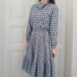 Rêvelance Vintage Plaid Cottage Dress Brown Blue00006