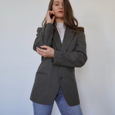 Rêvelance Vintage Wool Plaid Jacket