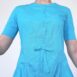 Rêvelance Vintage 50s Drop Waist Dress Tea Length Shortsleeve Teal Cyan 00004