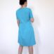 Rêvelance Vintage 50s Drop Waist Dress Tea Length Shortsleeve Teal Cyan 00005