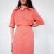 Rêvelance Vintage 70s Shirt Dress Two-Piece Pirnetta DDR Peachy Pastel Silver 00003