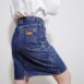 Rêvelance Vintage 80s Denim Skirt VAGABOND Jeans Skirt Dark Wash S 00003