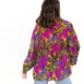 Rêvelance Vintage 80s Hawaiian Shirt Tropical Floral Puff Sleeve Blouse 00002