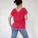 Rêvelance Vintage Crochet Top Handmade Pointelle Knit Vest Pink Fuchsia 00002