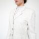 Rêvelance Vintage Linen Blazer Ecru Jacquard Floral Pearl Buttons 00001