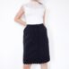 Rêvelance Vintage Pure Wool Skirt Daisy Hem Marine Blue Elizabeth Ascot Skirt 00001