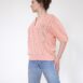 Rêvelance Vintage Summer Cable Knit Top Floral Embroidery Pastel Peachy Rose 00002