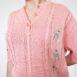 Rêvelance Vintage Summer Cable Knit Top Floral Embroidery Pastel Peachy Rose 00003