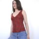 burgundy silk top polkadot Revelance Vintage 00004