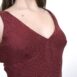 burgundy silk top polkadot Revelance Vintage 00006