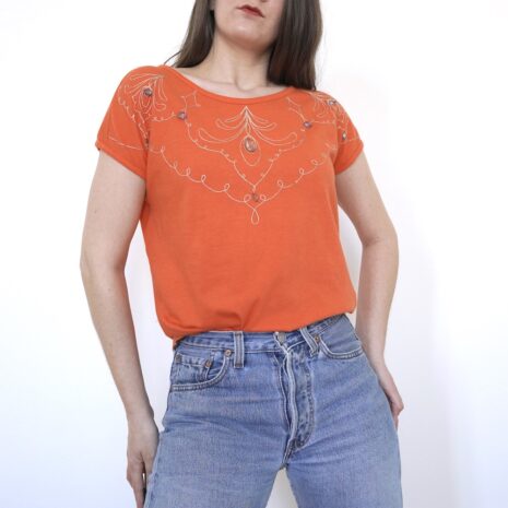 orange T shirt Maria Martinelli Revelance Vintage 00004