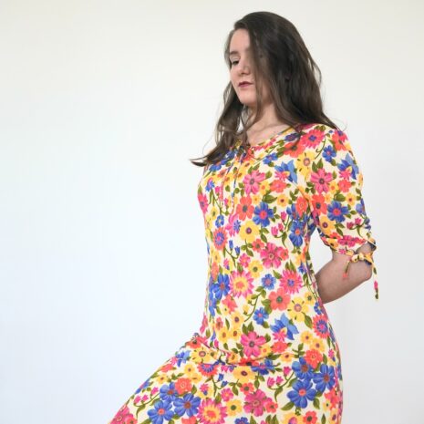 60s 70s Vintage floral mini Dress Revelance Vintage 00006