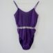 70s Disco Bodysuit Purple Cotton Blend Jersey Revelance Vintage00001