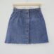 70s denim mini skirt button front high waist Revelance Vintage00001