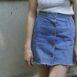 70s denim mini skirt button front high waist Revelance Vintage00004