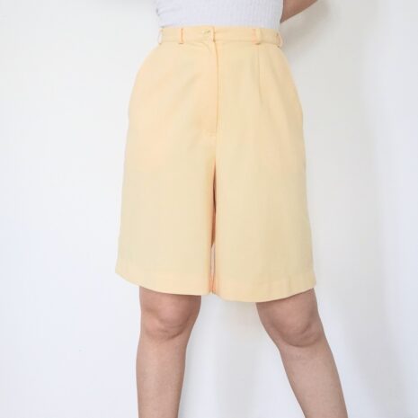 80s Pastel Yellow Shorts S Revelance Vintage Vienna00004