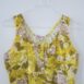 80s Yellow Floral Body Henley Neckline Cotton Size XS Revelance Vintage00002