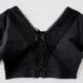 Romantic Vintage Crop Top Black Lace Up Deep V-neck S Revelance Vintage00002