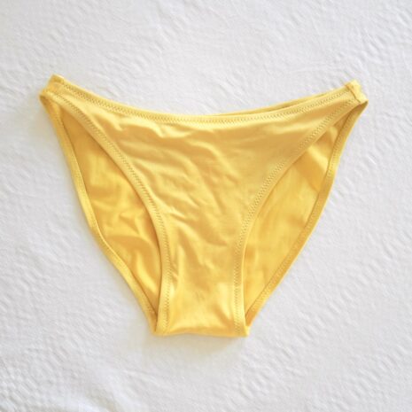 Vintage 80s Bikini Brief Pastel Yellow size XS00003