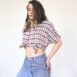 Vintage 80s criss cross blouse Revelance Vintage00003