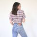 Vintage 80s criss cross blouse Revelance Vintage00004