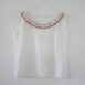 Vintage Embroidered White Cotton Blouse Bateau Neckline OneSize Revelance Vintage00002