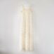 Vintage Plissee Pleated White Lace Maxi Slip Dress Ecru Floral Lace XS Revelance Vintage00003