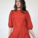 Vintage Red Puff Sleeve Dress Red Revelance Vintage 00004