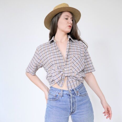 Vintage Shortsleeve Shirt Check Western Shirt Revelance Vintage 00005