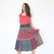 Vintage cotton skirt with stipes red green india skirt Revelance Vintage 00003 2