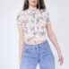 Vintage floral baby tee crop top blouse Revelance Vintage00001