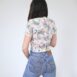 Vintage floral baby tee crop top blouse Revelance Vintage00003