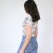 Vintage floral baby tee crop top blouse Revelance Vintage00004