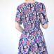 Vintage floral maxi dress plissee pleats Revelance Vintage00007