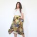 Vintage floral skirt Revelance Vintage + pointelle knit tee 00001