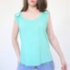 Vintage mint green tank top cotton with buttons Revelance Vintage00002