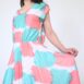 Vintage pastel pink green pleated Dress Revelance Vintage 00005