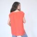 Vintage silk blouse henley neckline tank top coral pink Revelance Vintage00002