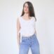 Vintage white crop top to tie triangles Revelance Vintage00004