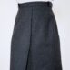 70s Office Skirt A-Line Midi Skirt Enzo Peruti Grey Pure Wool Revelance Vintage 00006